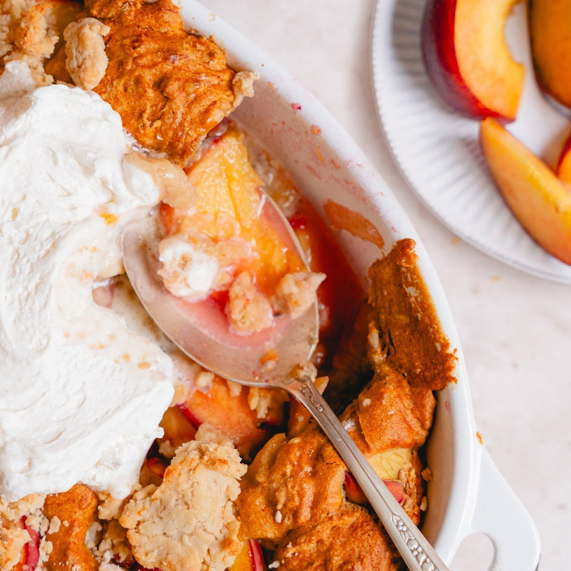 Fox’s U-Bet Vanilla Peach Cobbler