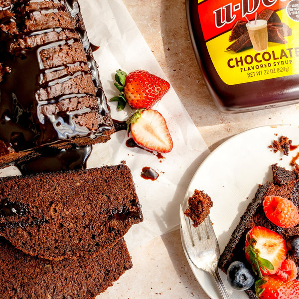 U-bet Chocolate Drizzled Olive Oil Cake