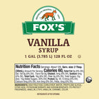 Vanilla Syrup, Gallon