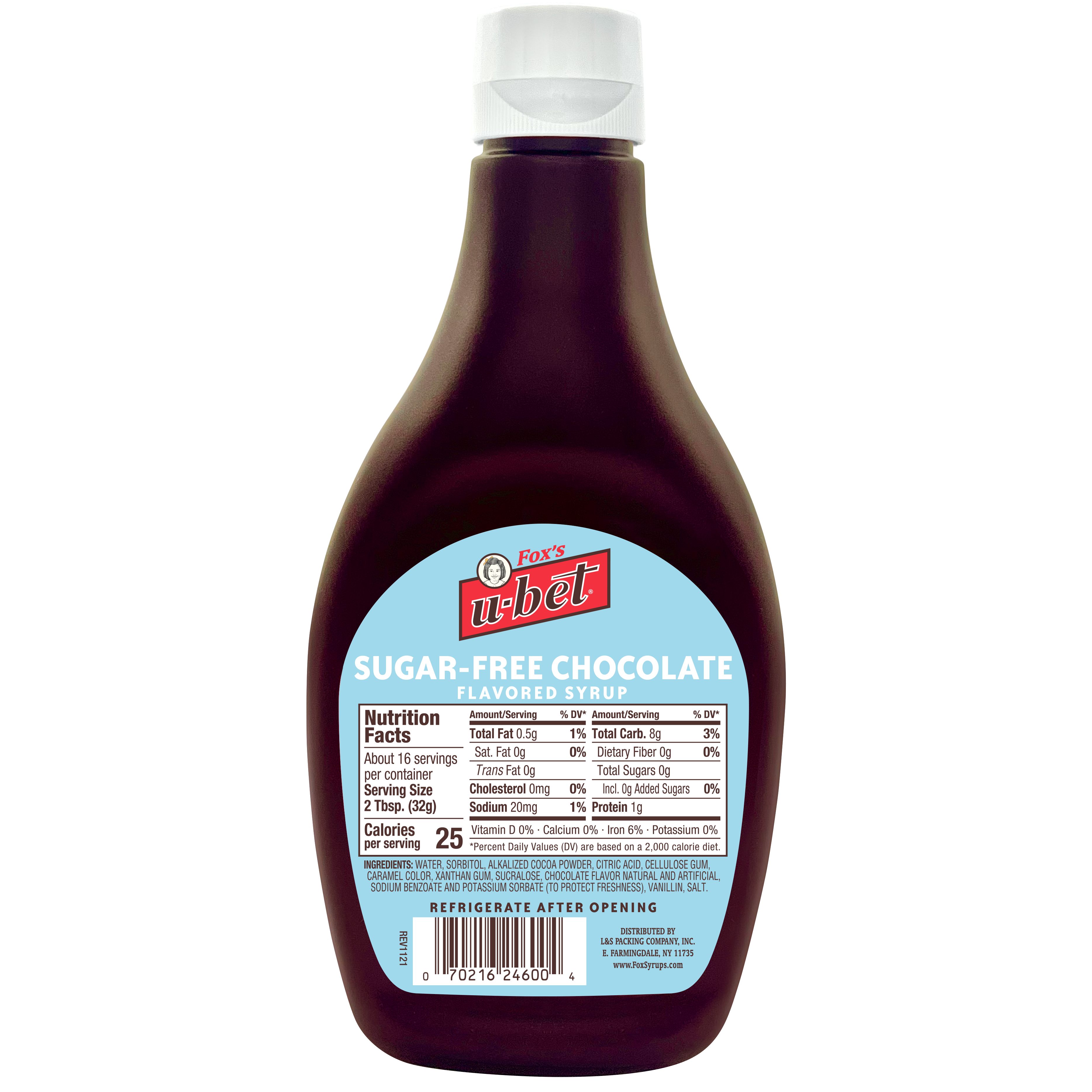 Sugar-Free Chocolate Syrup, 18 oz